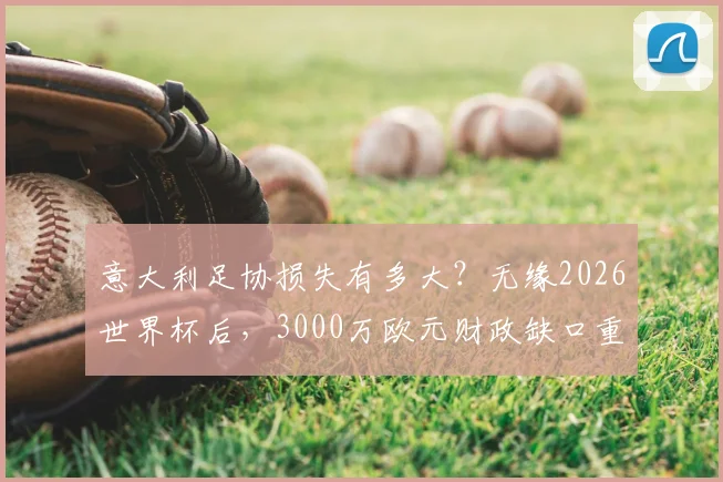 意大利足协损失有多大？无缘2026世界杯后，3000万欧元财政缺口重创未来发展